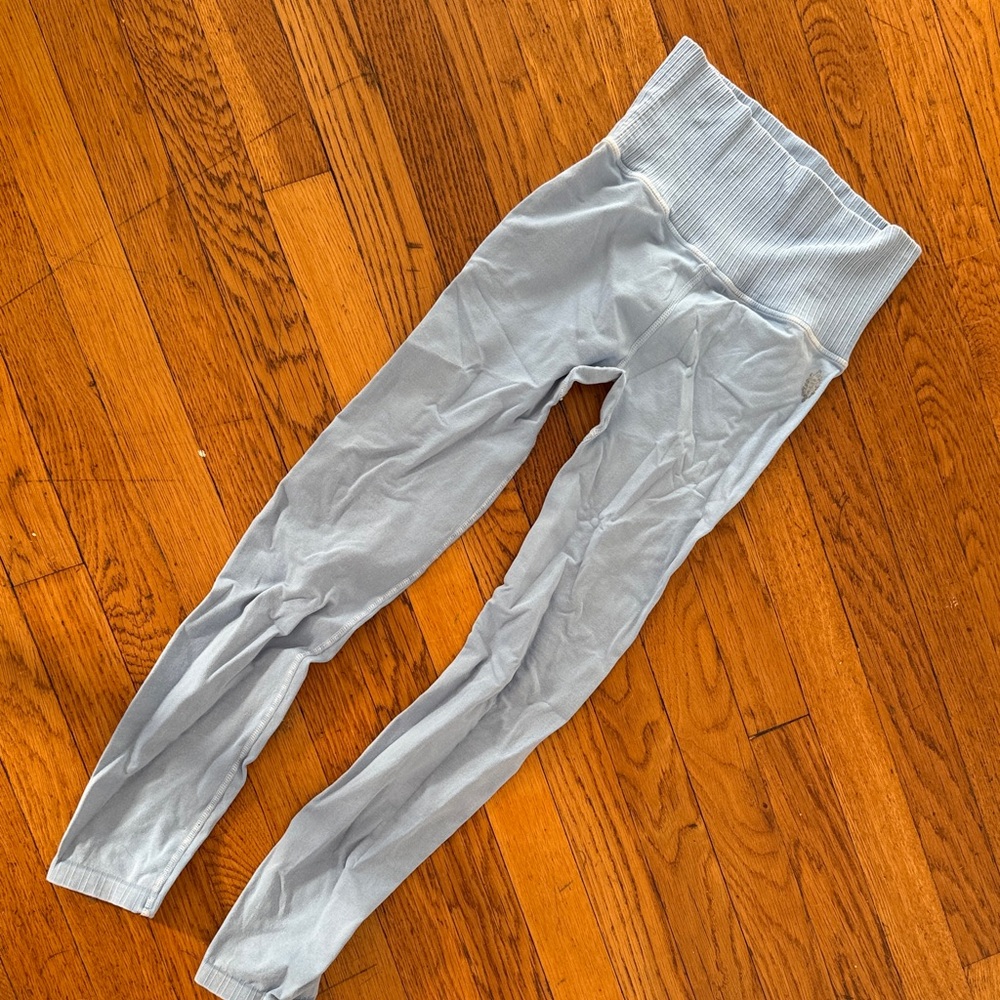 FP Movement by Free People Ribbed Light Gray Leggings